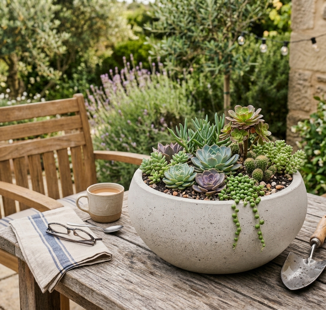 Elevate Your Space with Elegant Sand Rock Planters